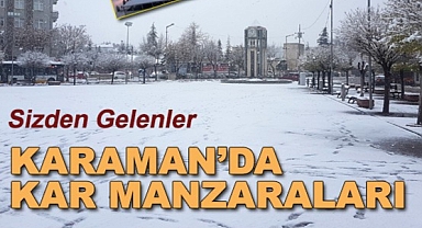 Karaman'da Kar Manzaraları