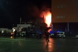 Karaman'da fabrika yangını