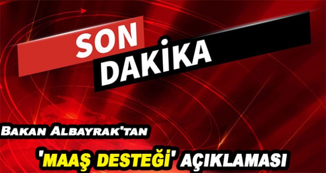 Bakan Albayrak'tan 'maaş desteği' açıklaması