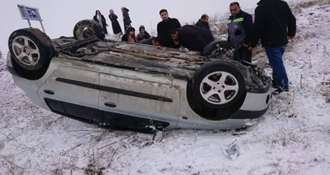 Otomobil devrildi: 1 yaralı