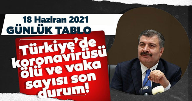 18 Haziran koronavirüs tablosu! Vaka Sayılarında Son Durum