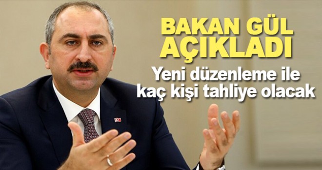 Bakan Gül açıkladı: Düzenleme ile kaç kişi tahliye olacak?