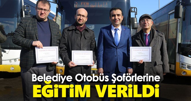 Karaman'da belediye otobüs şoförlerine mesleki intibak eğitimi