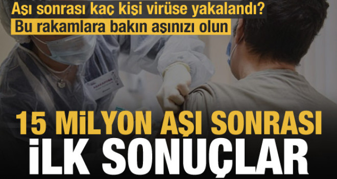 15 milyon aşı sonrası ilk sonuçlar geldi! Bu rakama bakın aşı olun