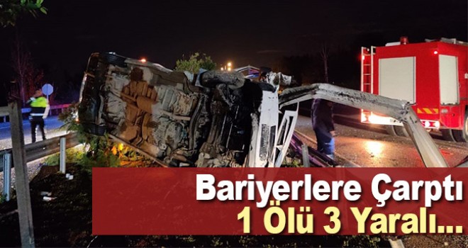Antalya'da minibüs bariyerlere çarptı: 1 ölü, 3 yaralı