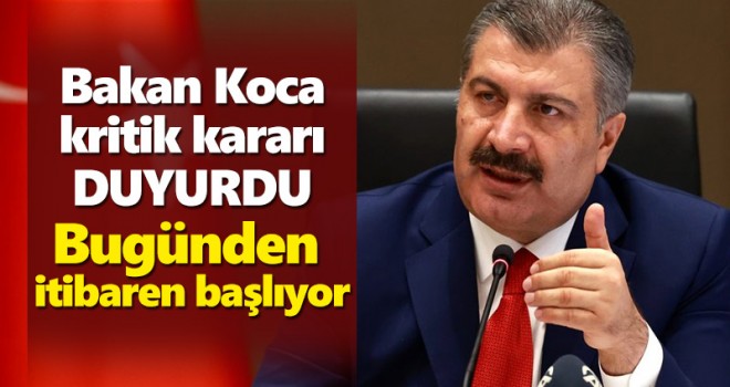 Bakan Koca, Bilim Kurulu Toplantısı sonrası kritik aşı kararını duyurdu!