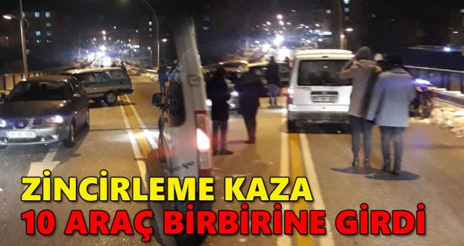10 Araç Bir Birine Girdi! Zincirleme Kaza