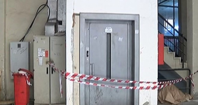 Asansör boşluğuna düşen kişi yaralandı