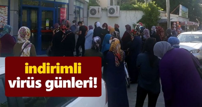 Karaman'da market kuyruğunda korona aymazlığı