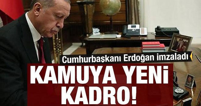 Kamuya yeni kadro! Cumhurbaşkanı Erdoğan imzaladı