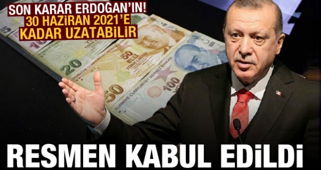 Kısa çalışma ödeneği ile ilgili yetki Erdoğan'a verildi: 30 Haziran 2021