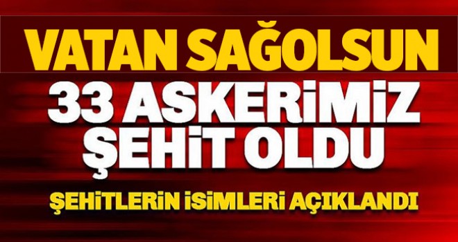 İdlib'de şehit olan askerimizin isimleri belli oldu! 26 şehidimizin ismi açıklandı!