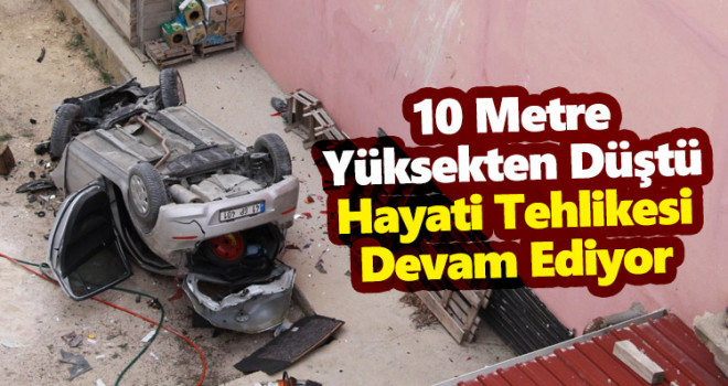 Karaman'da devrilen otomobilin sürücüsü yaralandı