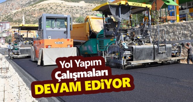 Ermenek'te yol yapım çalışmaları sürüyor