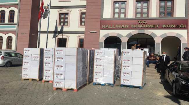 Nallıhan'da ihtiyaç sahiplerine gıda yardımları sürüyor