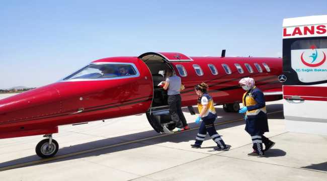 Ambulans uçak kalp hastası Nazdar bebek için havalandı 