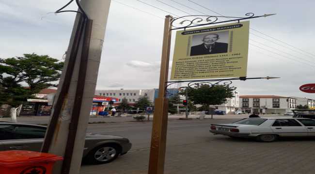 Bahşılı'da mahallelere isimleri verilen vatandaşların fotoğraf ve öz geçmişi asıldı
