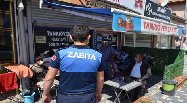 Bünyan'da kıraathaneler ve çay ocakları denetlendi
