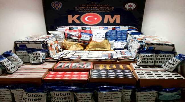 Eskişehir'de kaçak sigara operasyonunda 2 şüpheli yakalandı