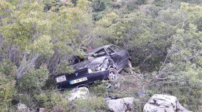 Karaman'da otomobil devrildi: 3 yaralı