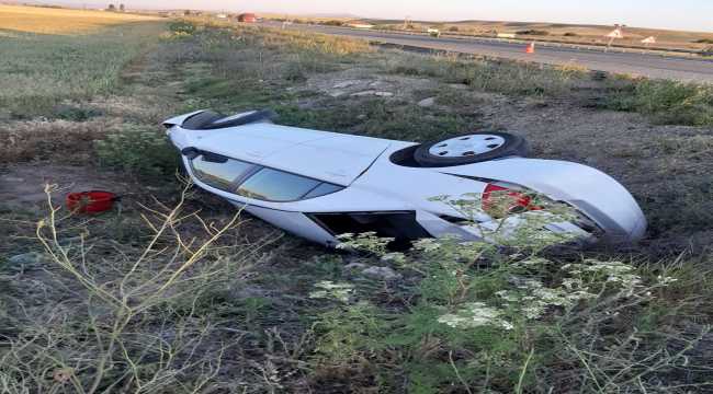 Kırıkkale'de otomobil şarampole devrildi: 6 yaralı