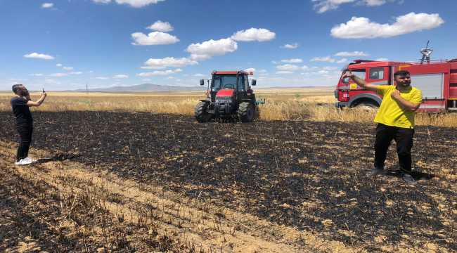 Kulu'da ekin yangınları
