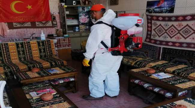 Nevşehir'de çay ocakları ve kıraathaneler dezenfekte edildi