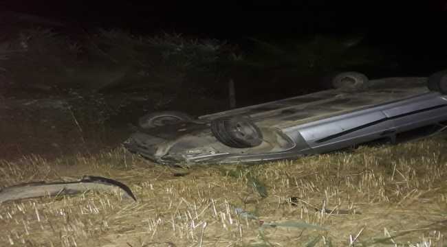 Tarsus’ta takla atan otomobilin sürücüsü yaralandı
