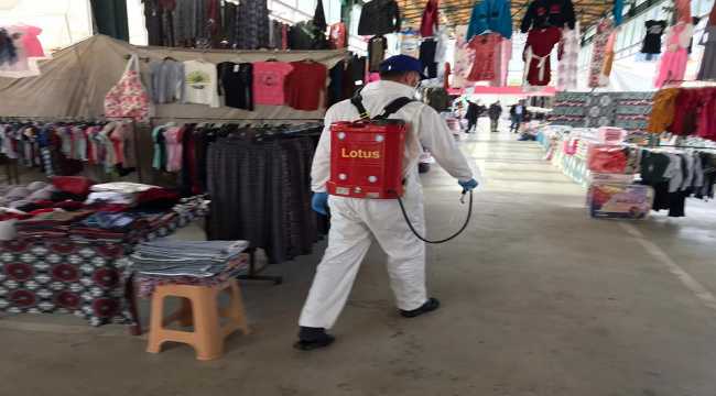 Tomarza Belediyesinden dezenfekte çalışmaları
