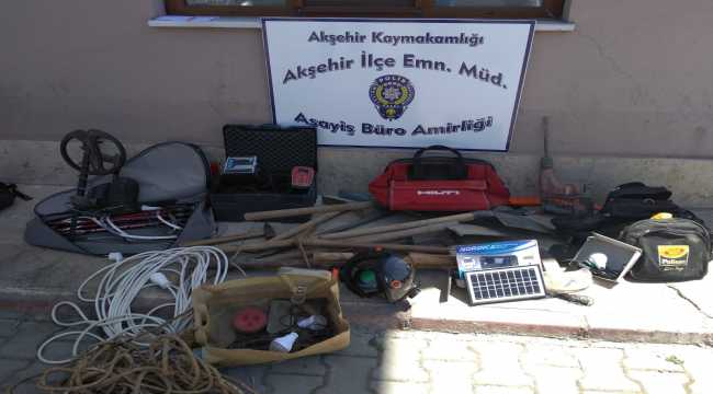 Akşehir'de definecilere suçüstü