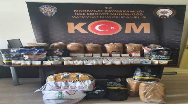 Antalya'da makaron ve kaçak tütün operasyonu