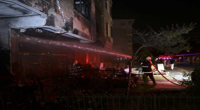 Başkentte iş yerinde yangın çıktı