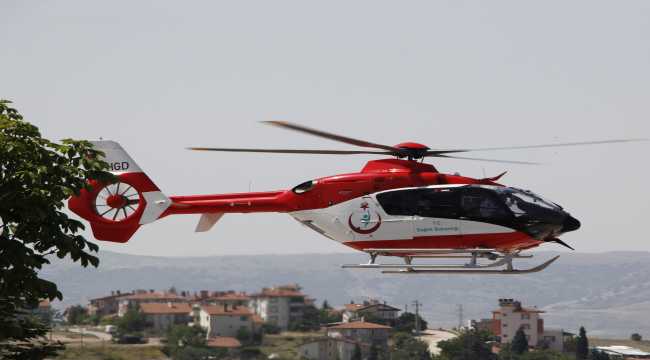 Beypazarı'nda hava ambulansı 3 aylık bebek için havalandı