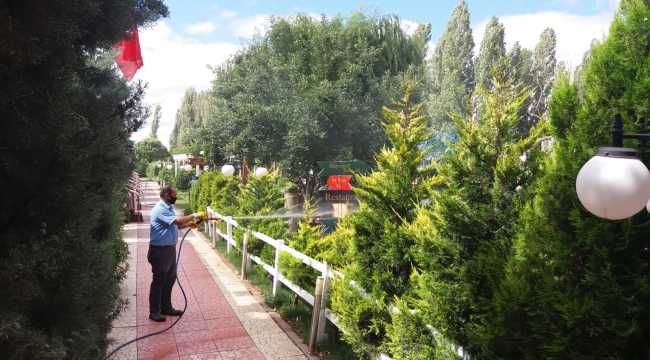 Çubuk'ta düğün salonları dezenfekte edildi 