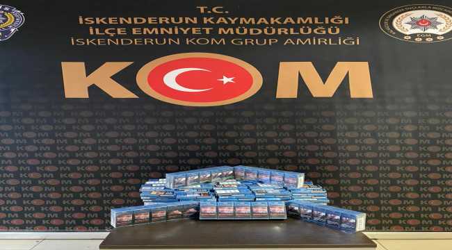 Hatay'da şüphelinin taşıdığı çuvaldan kaçak sigara çıktı