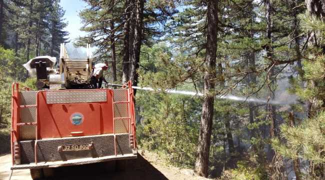 Isparta'da ormanlık alandaki yangın kontrol altına alındı