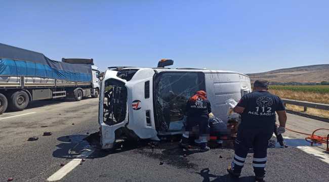 Kahramanmaraş'ta minibüs devrildi: 1 ölü, 1 yaralı