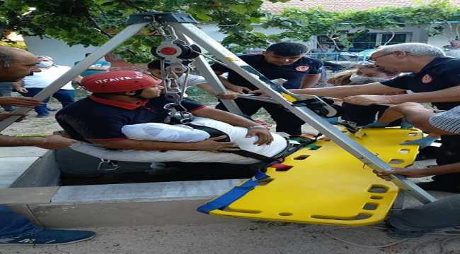 Kayseri'de 15 metrelik kuyuya düşen çocuk itfaiye ekiplerince kurtarıldı