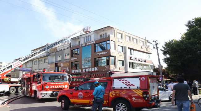 Kayseri'de baca yangını 