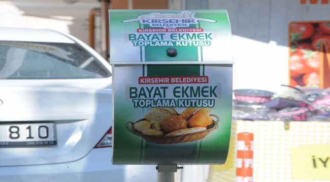Kırşehir'de sokak hayvanları için bayat ekmek toplama kutuları
