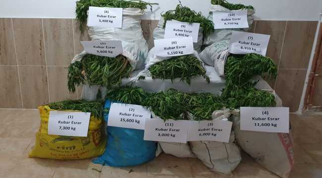 Konya'da 90 kilo 400 gram esrar ele geçirildi
