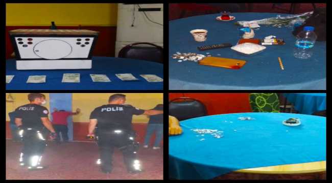 Konya'da kumarhaneye dönüştürülen iş yerine baskın