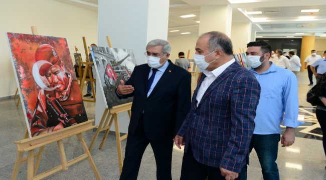 KSÜ'de, 15 Temmuz Demokrasi ve Milli Birlik Günü resim sergisi açıldı