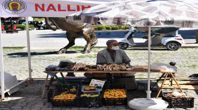 Nallıhan'da üretici pazarı kuruldu