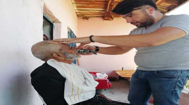Sorgun Belediye'sinden hasta, yaşlı ve engellilere berber hizmeti