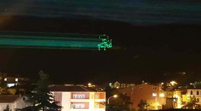 Sultandağları zirvesinde lazer gösterisi