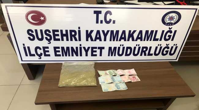 Suşehri'nde 219 gram esrar ele geçirildi 