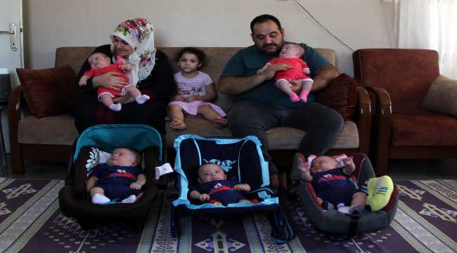 Suudi Arabistan'dan getirilen beşiz sahibi aile çifte bayram yaşayacak