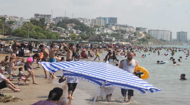 Adana'da sahillerde bayram tatili yoğunluğu
