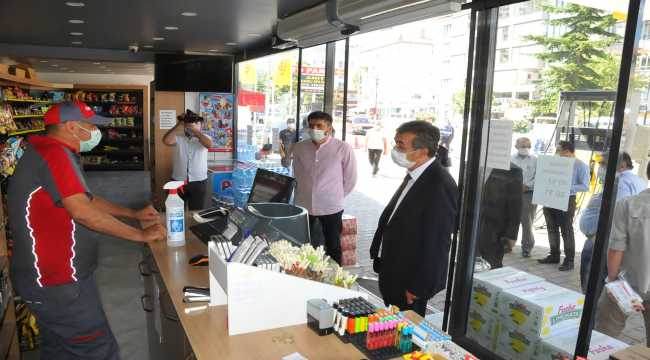 Akşehir'de Kovid-19 tedbirleri denetimi